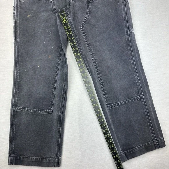 Vtg Y2K Carhartt Double Knee Carpenter Pants Womens 8 Relaxed Fit Black 32x29.5 - Picture 14 of 16